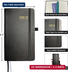 2026-2029 Pocket Monthly Planner, 3 Year Calendar 2026-2029, 6.2” x 3.6” x 0.6