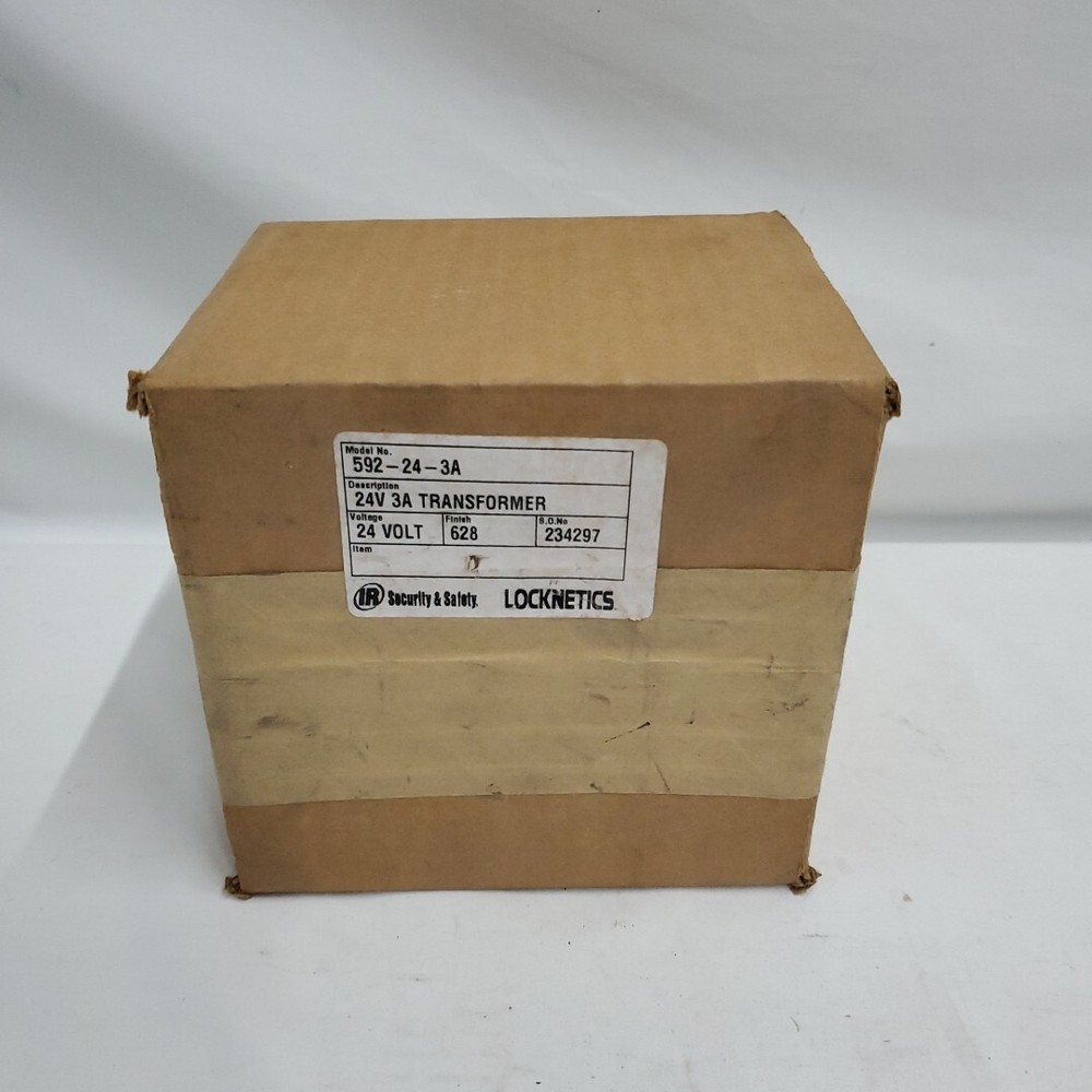 New Locknetics 592-24-3A Transformer 120VAC to 24VAC 3 AMP