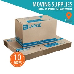 (10 Pack) Large Moving Boxes, 27L X 15W X 17H, Kraft