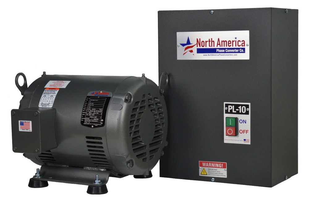 UL-10-T Pro-Line UL-Listed 10HP Rotary Phase Converter w/ TEFC motor