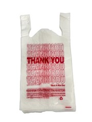 300 Bags T-Shirt Thank You Plastic Grocery Store Shopping Carry Out Bags.