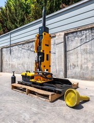 Hydraulic Breaker + Pile Driver Head for Bobcat Skid Steer – Dual Function Tool