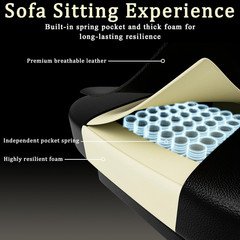 Gaming Chair with Pocket Spring Cushion and Footrest, Ergonomic Computer Chair f