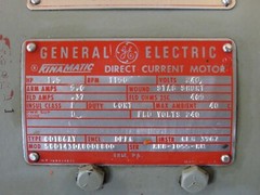 GE KINAMATIC DC DIRECT CURRENT MOTOR 5CD143DA8008800 CD186AY 1.5 HP 240V 1150RPM
