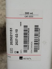 x2 Element HT5 Hematology, EHT5 DIFF LYSE Solution 300mL Expires 2/10/2027