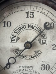 Vintage Brass Steam Pressure Gauge Steampunk JAS P. MARSCH & CO. Gauge