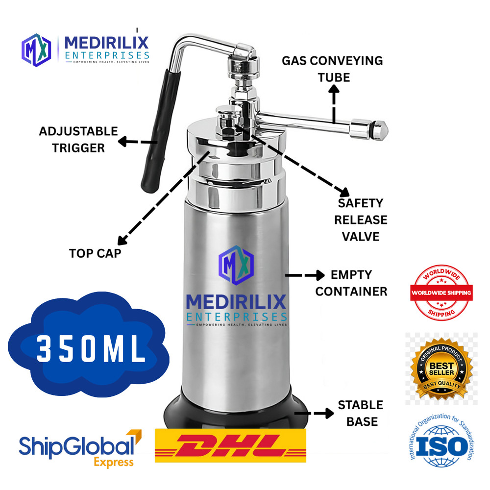 Trusted Safe Mini Cryo can Liquid Nitrogen Sprayer Dermatologist Choice 350ML