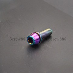 M5 M6x16 18 20 25mm Titanium Bolt+Washer MTB Bike Fixed Stem Handlebar Part 6pcs