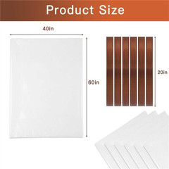 6 Pack 40X60 in Extra Large Clear Plastic Bags, Large Plastic Storage Bags for F