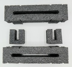 Computer Laptop Foam Inserts Only (No box) Fits 0.75 to 1 in thick, 8.75 in wide