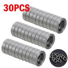 30PCS 10x15x4 mm 6700ZZ Steel Metal Shielded Ball Bearings Thin Wall Roller Kit+