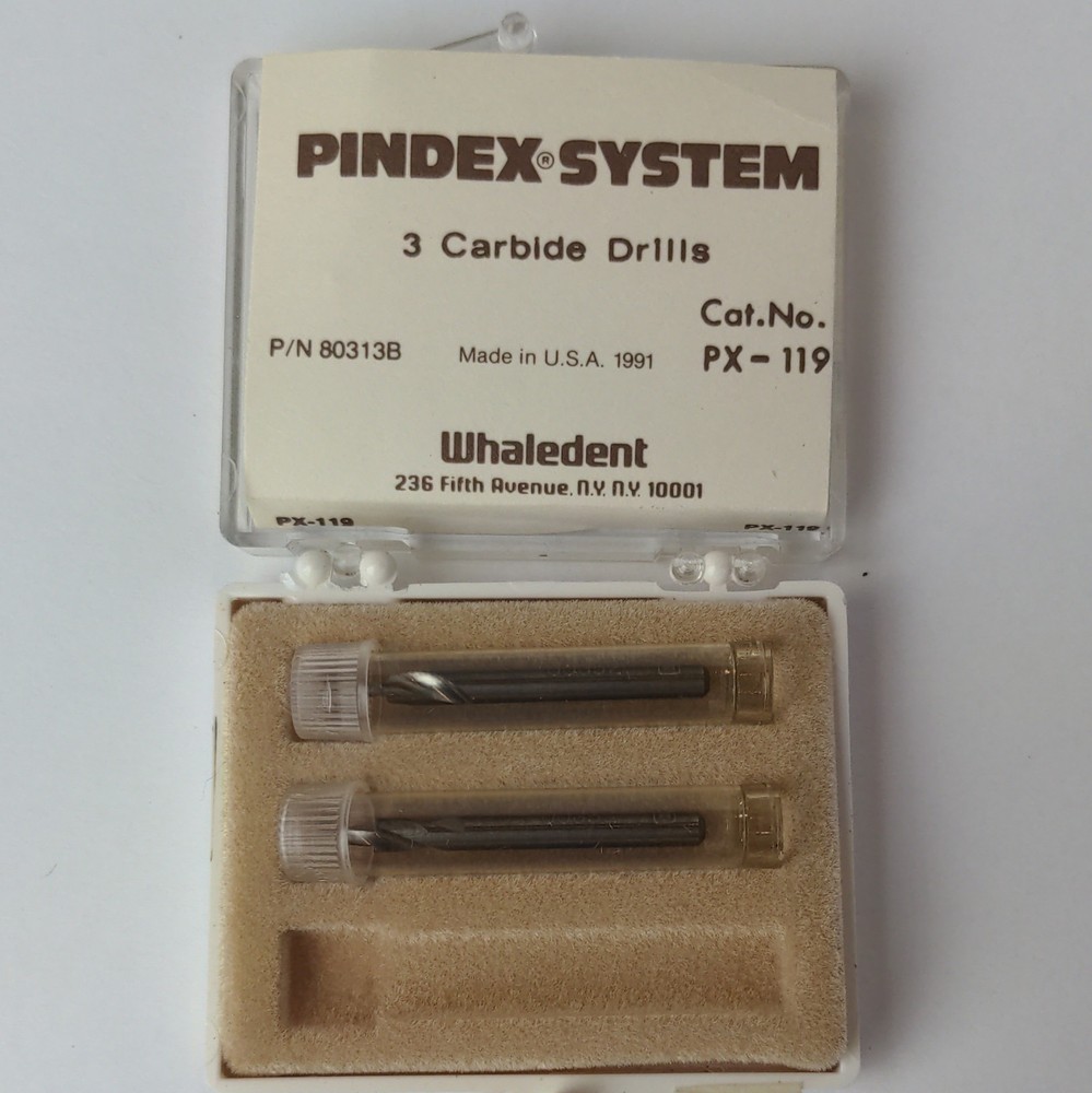 Whaledent Pindex Carbide Drill HP Long Straight Shank PX-119 PN 80313B 2pc