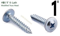 Modified Truss Head Phillips Self piercing sharp point screws #8 x 1/2″- 3″ Zinc