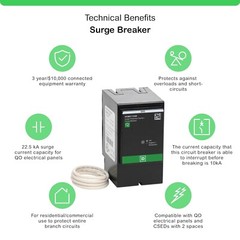 Square D by Schneider Electric HOM2175SB Homeline SurgeBreaker,25kA,120/240V