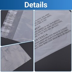 Clear Bags with Suffocation Warning Poly OPP Cello Merchandise Bag -Multi Sizes