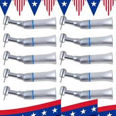 1-10* Dental Slow Low Speed Handpiece Push Button Contra Angle w/ FG 1.6MM Head