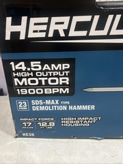 HERCULES SDS Max-Type Demolition Hammer – Model: HE36 14.5 Amp 1900 Bpm