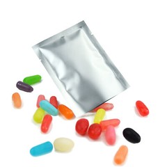 QQ Studio 100 Food-Safe Matte Silver SlickSeal™ Pouches for Food Snack Packaging