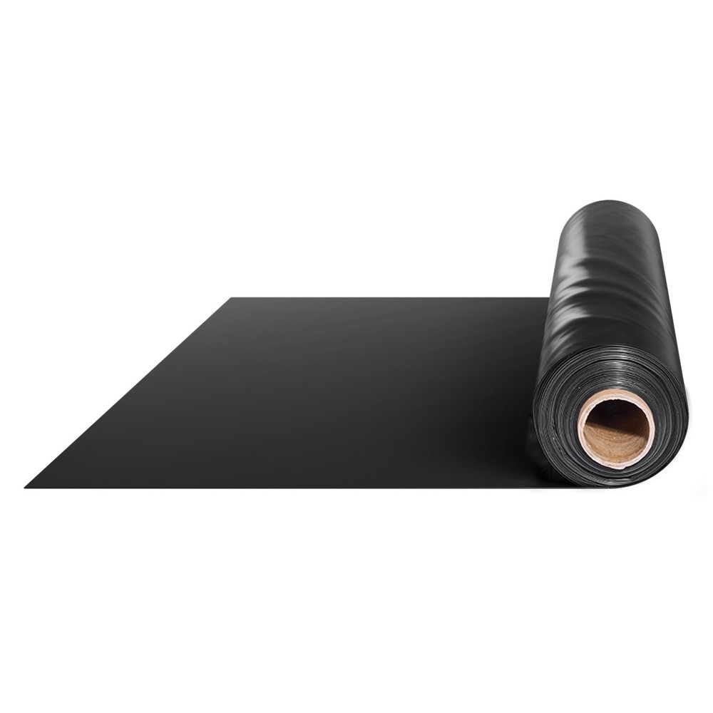Uimoso 10Mil Plastic Sheeting Roll 20 x 100 FT Heavy Duty Polyethylene Black