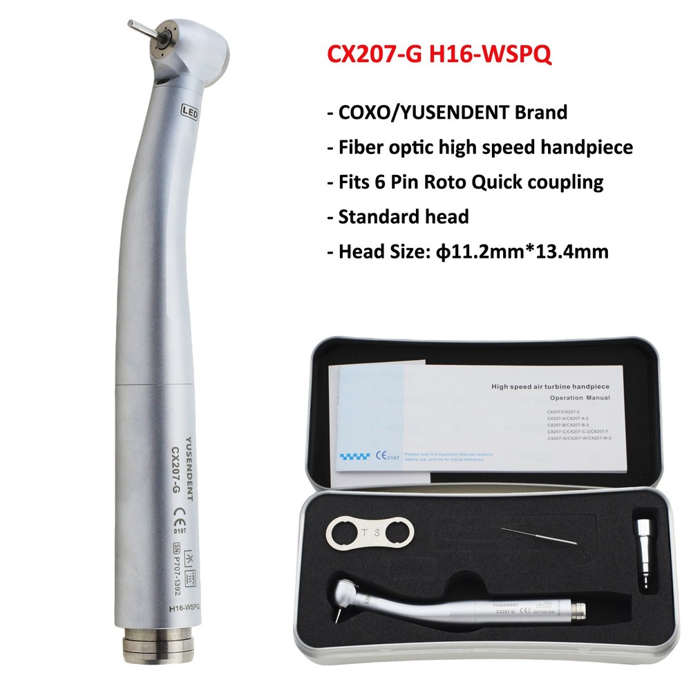COXO Dental High Speed Fiber Optic Handpiece Roto Quick 6 Pin RQ-24 Standard