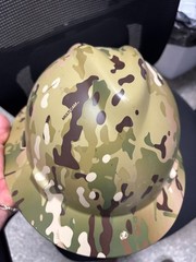 CAMOUFLAGE MSA V-GARD FULL BRIM HARD HAT