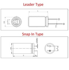 2.7V 1F/2/3/6.8/8/10/15/20/40F/50F/100F to 400F Super Capacitor Farad Capacitors