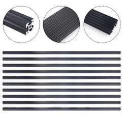 20*20*1000mm 2020 T-Slot Aluminum Extrusion For CNC 3D Printer Black 10 Packs US