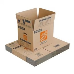 10 Pack The Home Depot Medium Moving, Shipping, Packing Box with Handles, Brown
