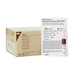 Attest Sterilization Biological Indicator Vial Steam Compatibility 1262 100 Ct