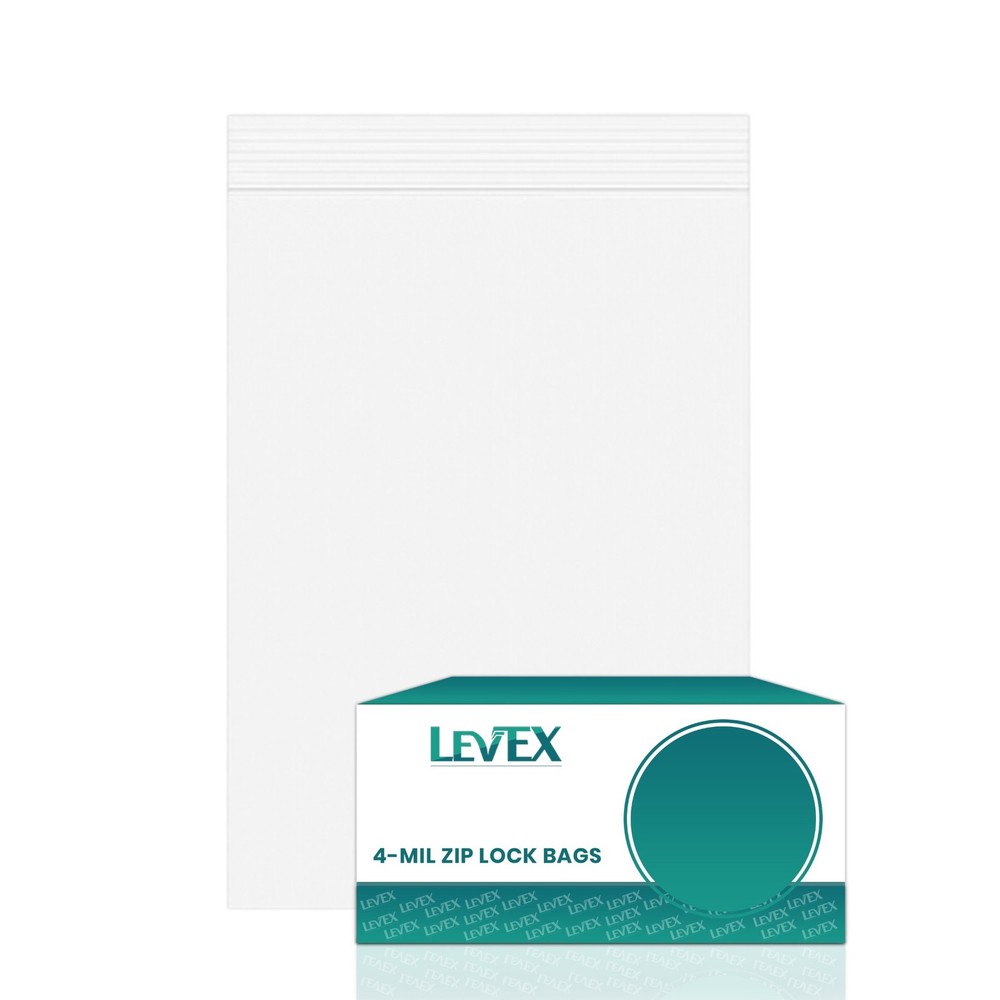 10″ x 12″ Heavy Duty 4Mil Clear Zip Bags Plastic Reclosable Top Lock Baggies