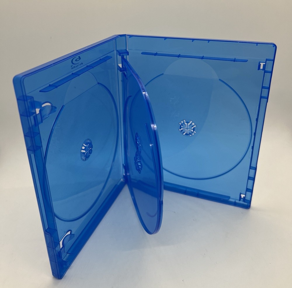 SALE! 3 PCS NEW 15mm Blu-Ray 4-Disc Case With BluRay Logo, BL1504