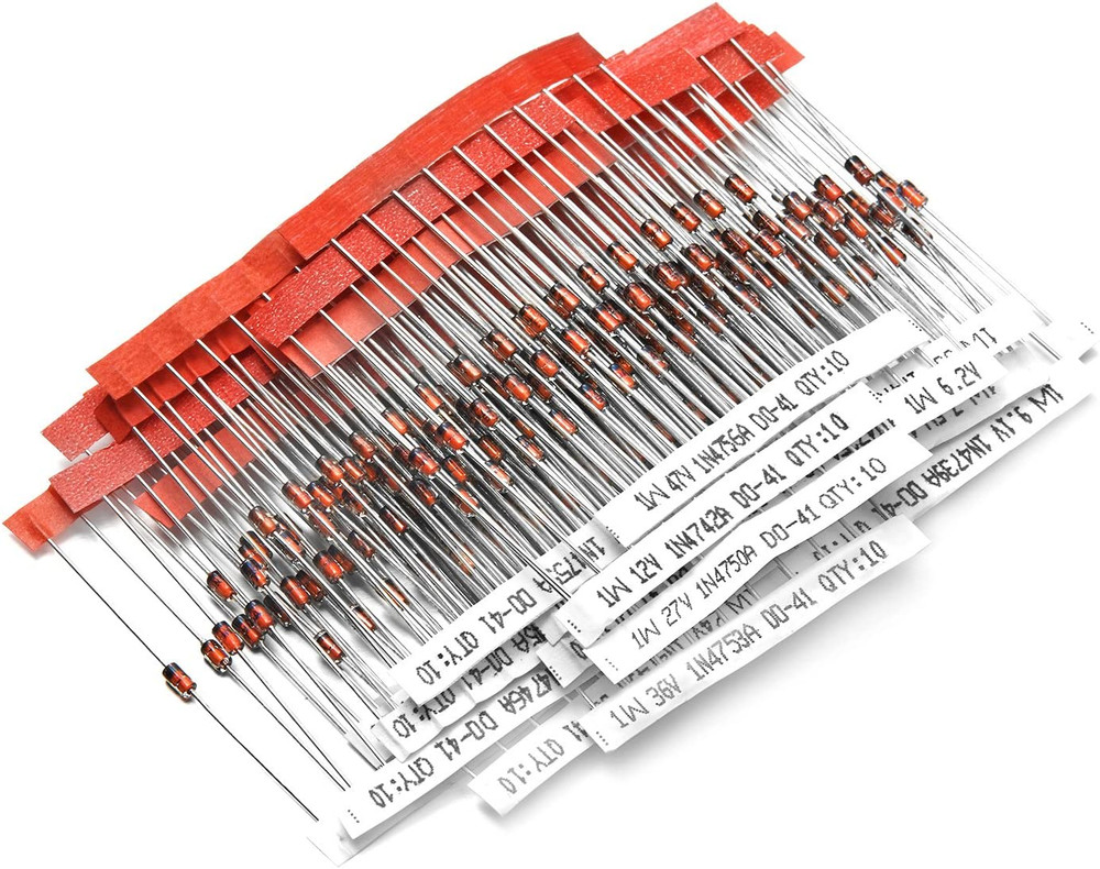 30 Values Zener Diode Assorted Kit 1W 300Pcs 3V to 47V Diodes Set