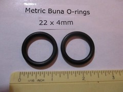 22mm ID x 30mm OD x 4mm thick O-ring. Buna-70. Quan 2.