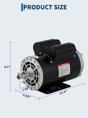 2/ 3/ 3.7/ 5 HP SPL Air Compressor Electric Motor 3450 RPM w/5/8″ Keyed Shaft
