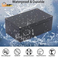 Project Box IP65 Waterproof Junction Box ABS Plastic Black Electrical