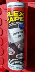 Flex Tape, 12 in x 10 ft, Clear, Original Thick Flexible Rubberized Waterproof