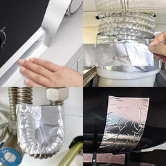 Aluminum Foil Tape 2″ x 65ft | 3.9 Mil High-Temp HVAC Tape for Ductwork & Vents