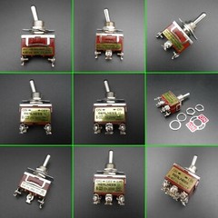 5Pc REALNESS Toggle Switch 15A Silver Contact 2/3/4/6/12 Feet 2/3 Positions 12mm