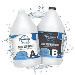 Promise Epoxy Table Top Epoxy Resin Kit 2 Gallon – Crystal Clear, Self Leveli…