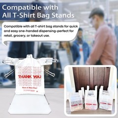 White Thank you T shirt bag, Grocery shopping bag Reusable and Disposable Sup…