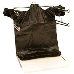 T-Shirt Plastic Grocery Store Shopping Carry Out Bags Black 100 ct-FREE GIFT INC