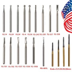 Dental Carbide Burs 19mm FG Straight Fissure Bur for High Speed