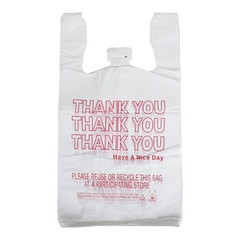 1000 “THANK YOU” Shopping Bags, 1/6 Barrel, 22 x 6.5 x 11.5 in, .49 mil