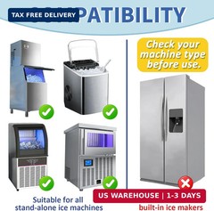 Ice Machine Cleaner Maker and Descaler – 24 Ice Maker Cleaner Tablets Compatible