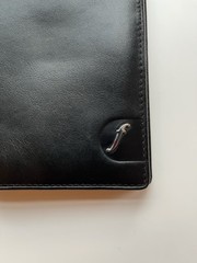 Filofax Boston Pocket Slim Organizer Black Deluxe Nappa Leather EUC