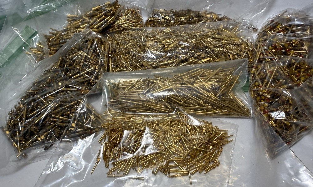1100 Grams Of Gold-Plated Pin Contacts for Scrap Gold Recovery