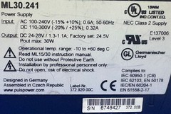 PULS MINILINE ML30 POWER SUPPLY ML30.241 AC/DC DIN RAIL SUPPLY 24V 30W
