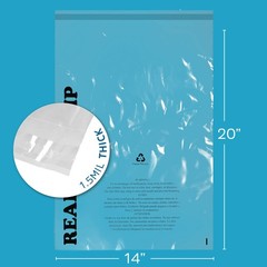 – 100 Count 14″ X 20″ Clear Seal Poly Bags – 1.5 Mil Extra Large Peel & Seal …