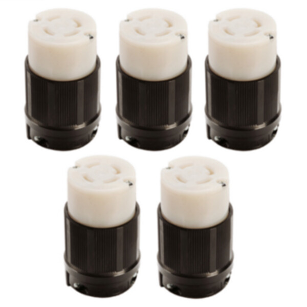 NEMA L16-30 Grounding Locking Connector, 30A 480V AC, 3 Pole 4 Wire, cUL Listed
