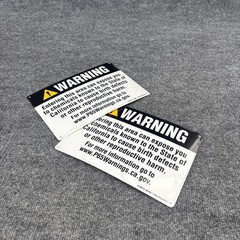 Lot of 2 – California Prop 65 Sign Warning 10 x 7 Heavy Duty Plastic White OSHA